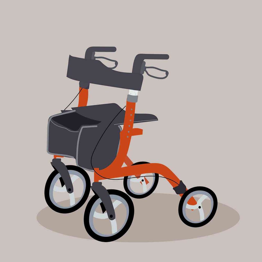 Rollator walking aid